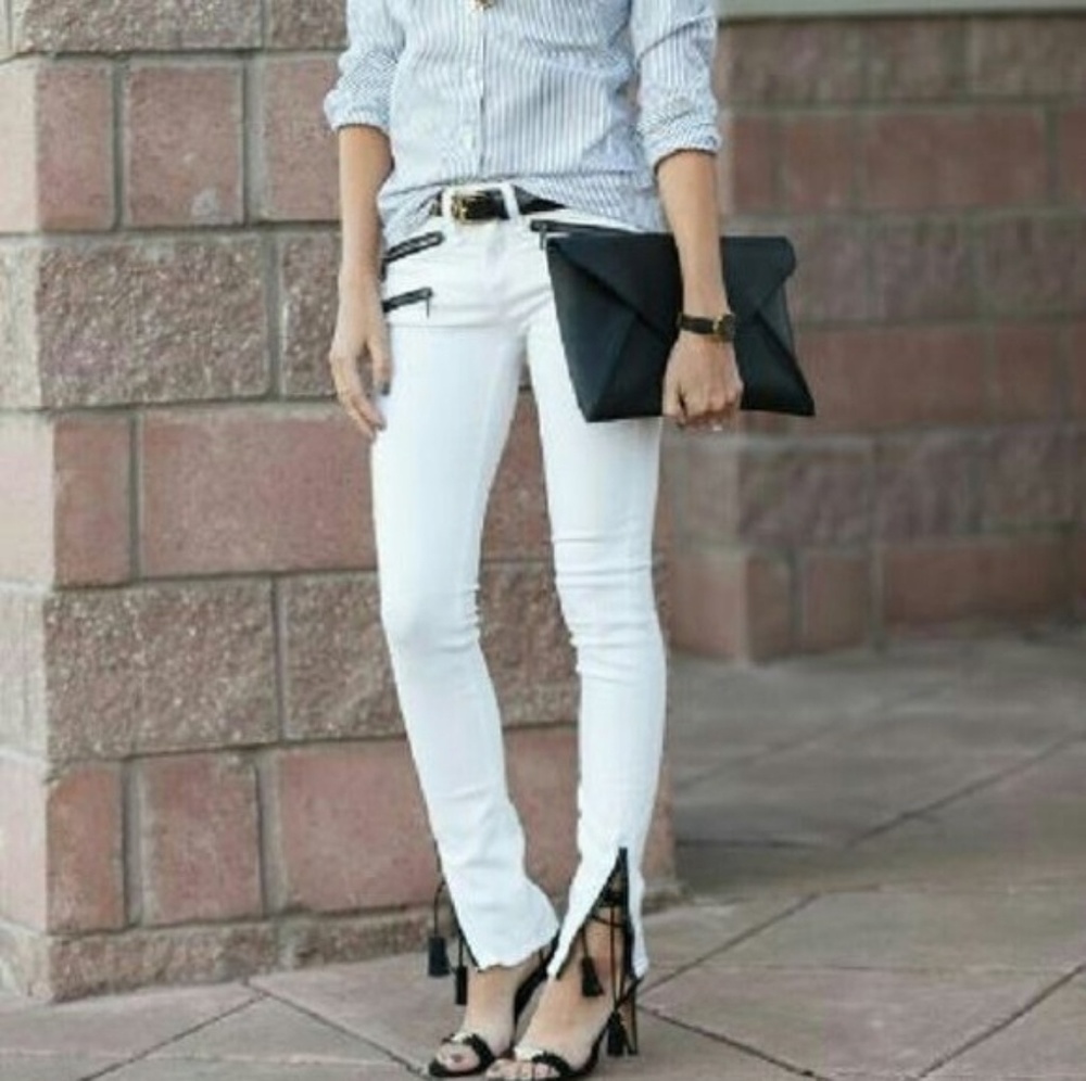 Rag & bone white skinny jeans